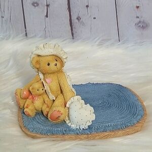 Vintage 90s Enesco Cherished Teddies Priscilla & Greta Hand Signed Limited Resin